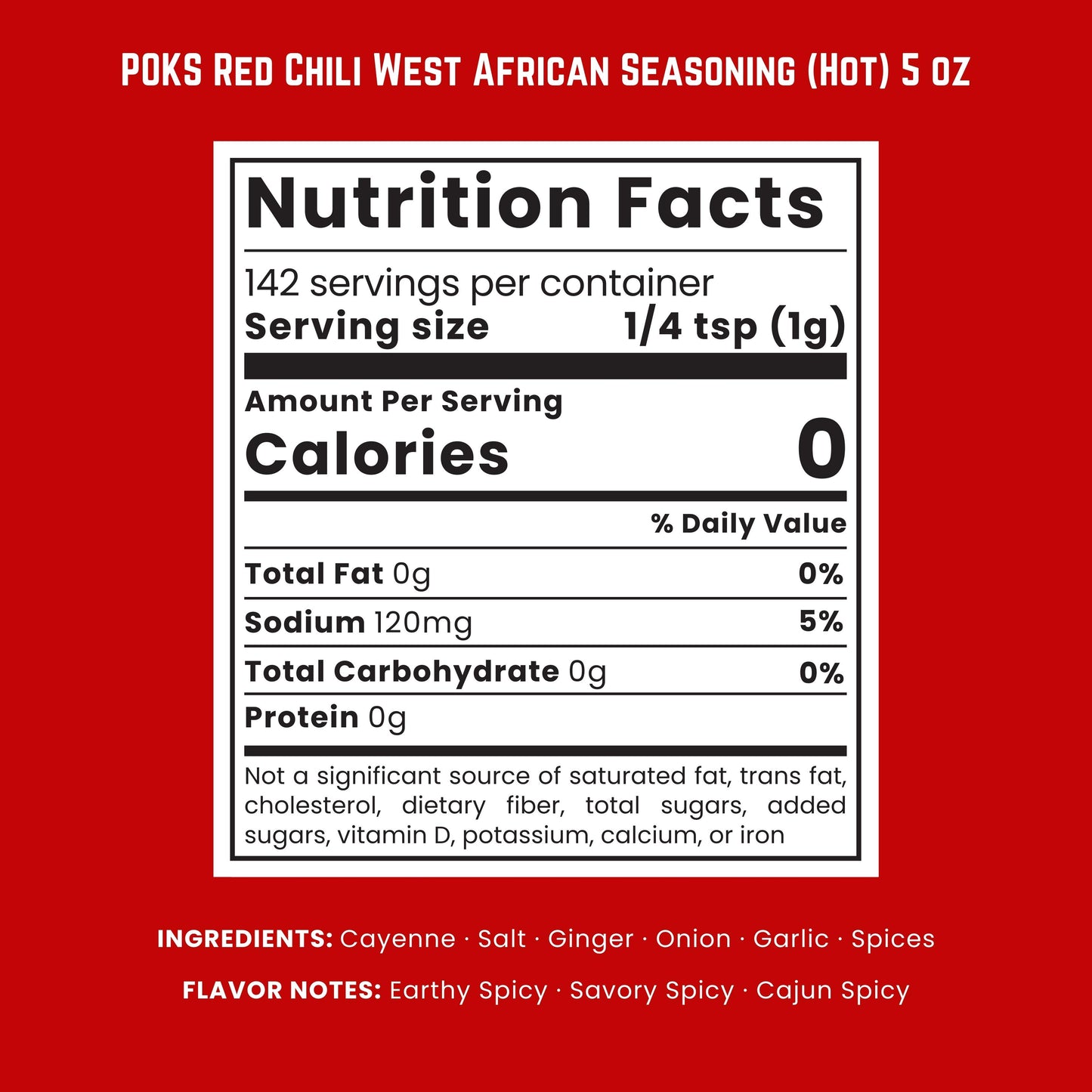 POKS Spices Red Chili West African Seasoning