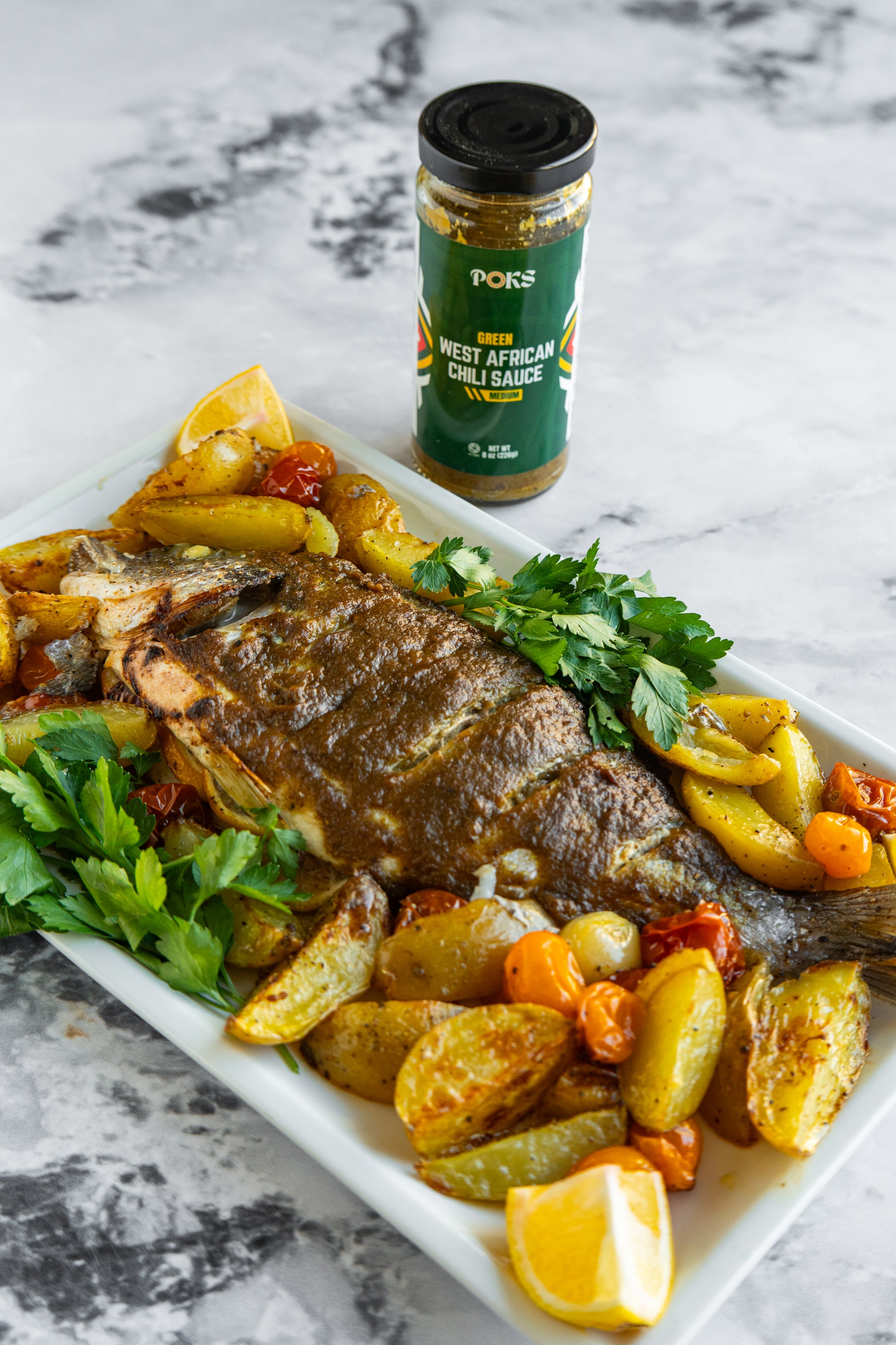 POKS Spices Green West African Chili Sauce