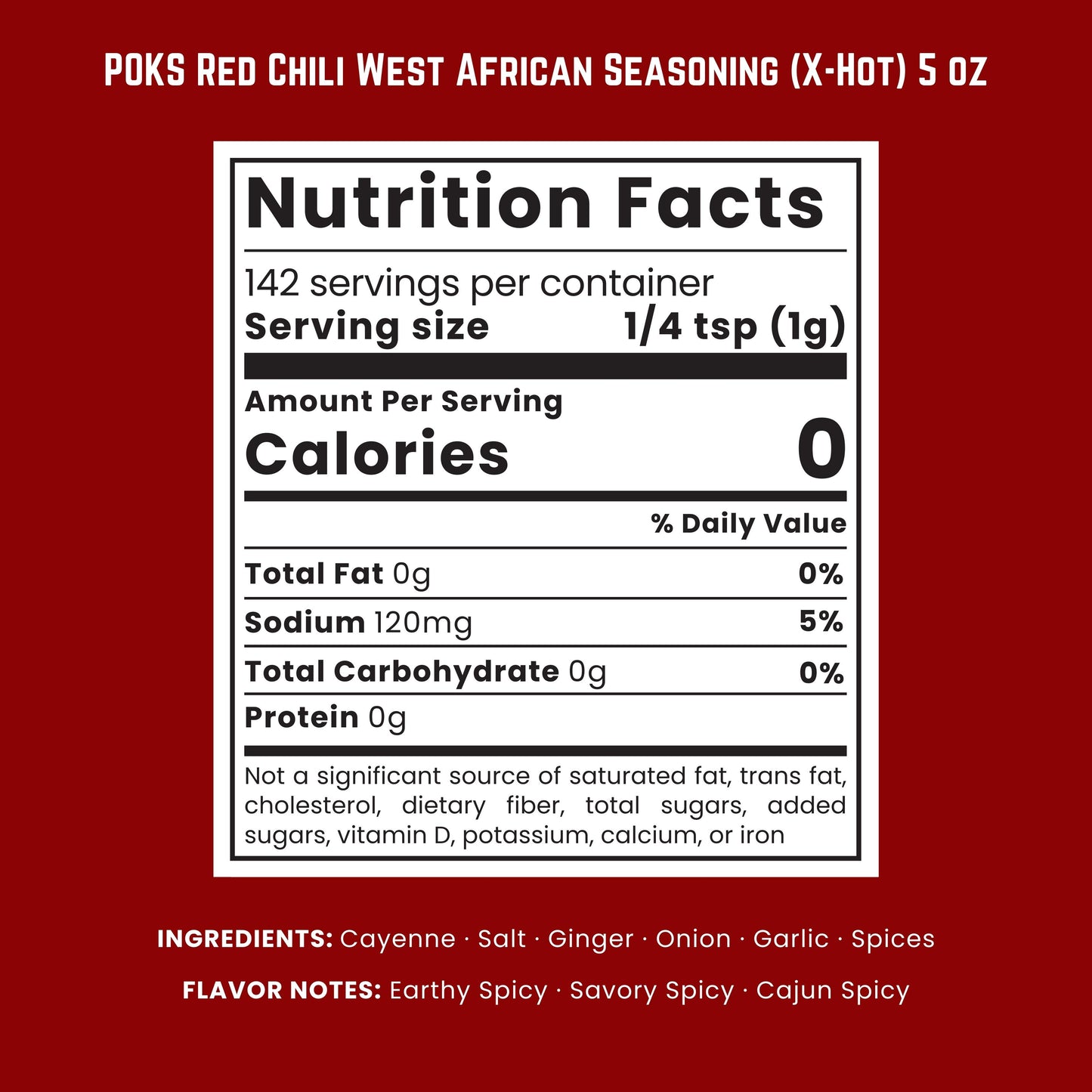 POKS Red Chili West African Seasoning (X-Hot)